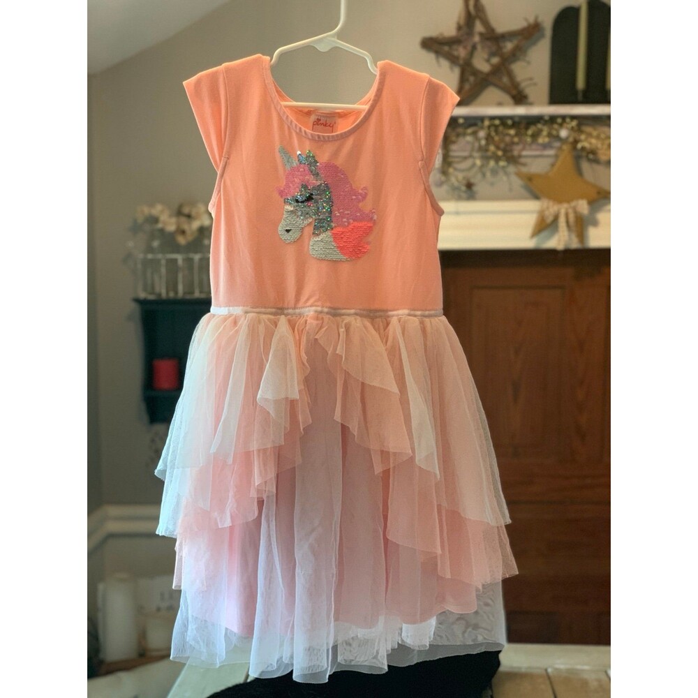 Unicorn Dress, Girls, Size 8